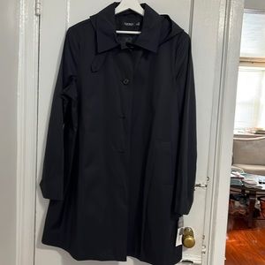 New Ralph Lauren Rain coat XXL navy blue detachable hood